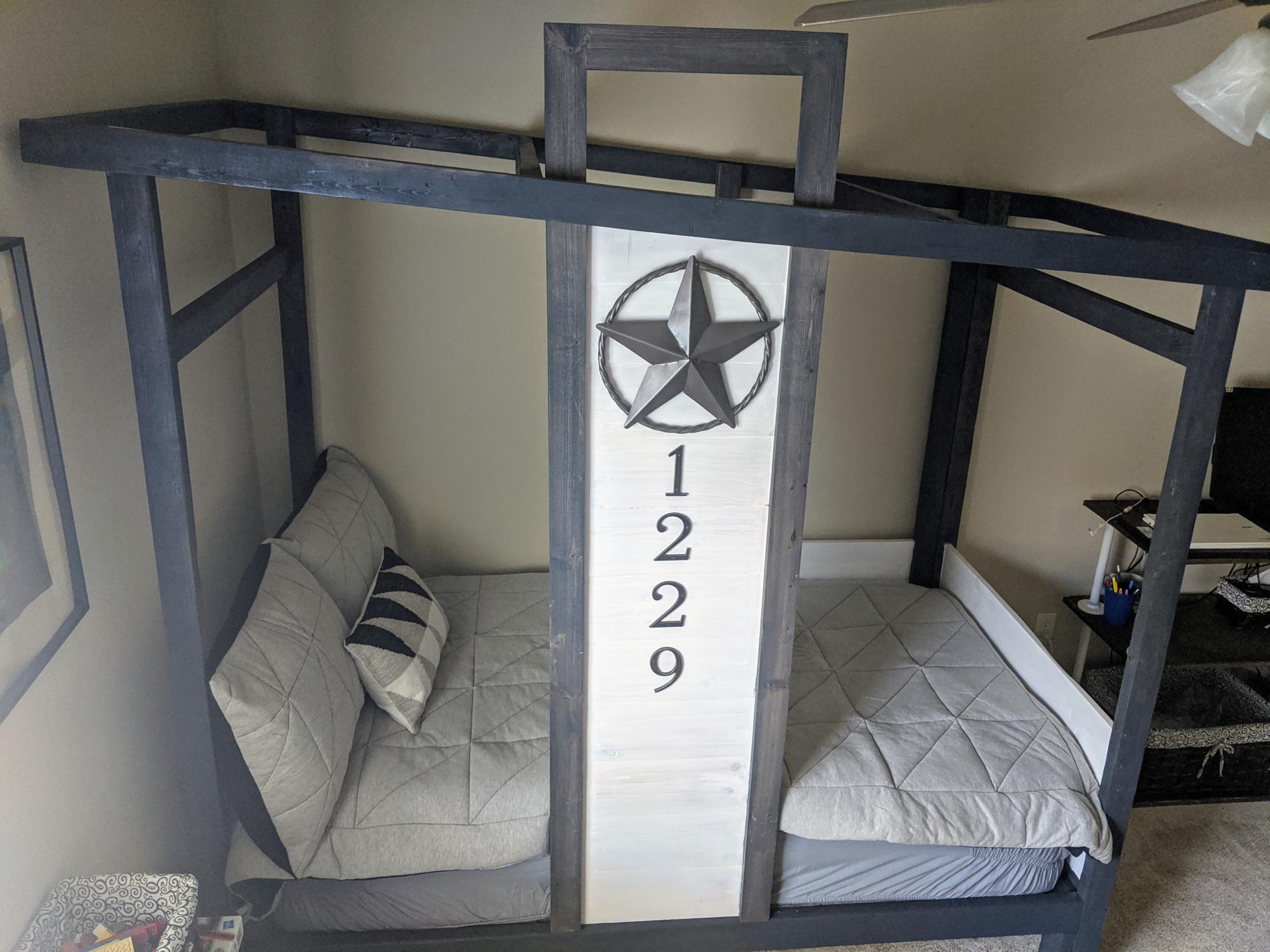 My build of “House Bed Frame Modern Tiny House Shape” for AnaWhite Ana White
